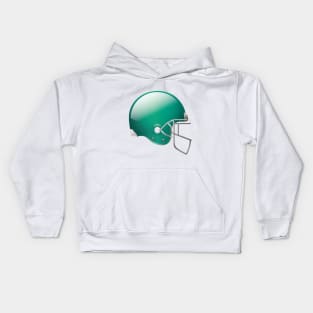 Original Football Helmet In Green Color Kids Hoodie